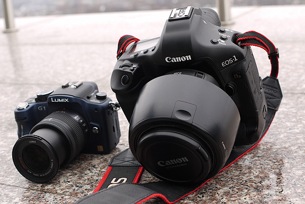 Panasonic LUMIX DMC-G1 un Canon EOS 1Ds Mark III