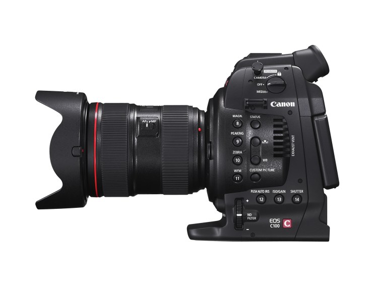 EOS C100 SIDE RIGHT w EF 24-70mm